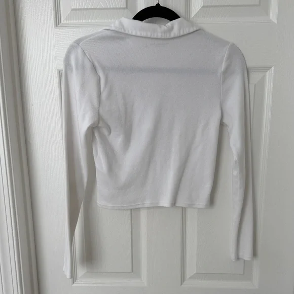 Abercrombie & Fitch Long Sleeve Collared Top - Picture 3 of 4